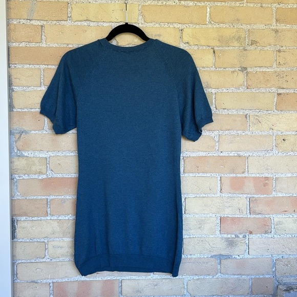 White & Warren Blue Short Sleeve Sweater - Picture 3 of 3